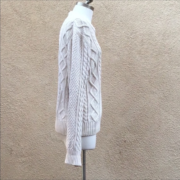 [SOLD] Crew Cableknit Cotton Sweater S - Picture 5 of 8